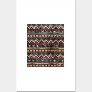 southwest inspired pattern in black Posters and Art
